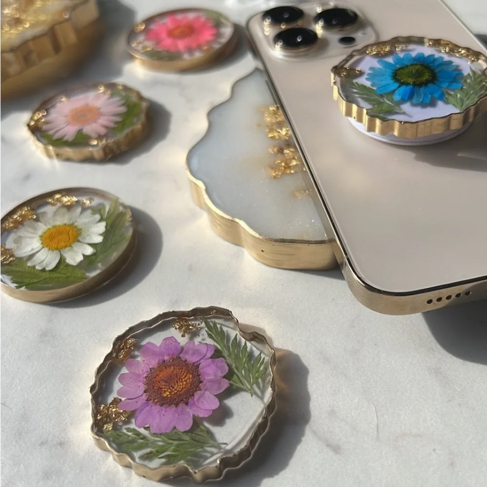 🌸Flower Geode Phone Grips
